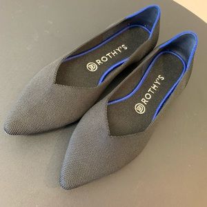 Rothy’s 9.5 The Point Ballet Flats in Black